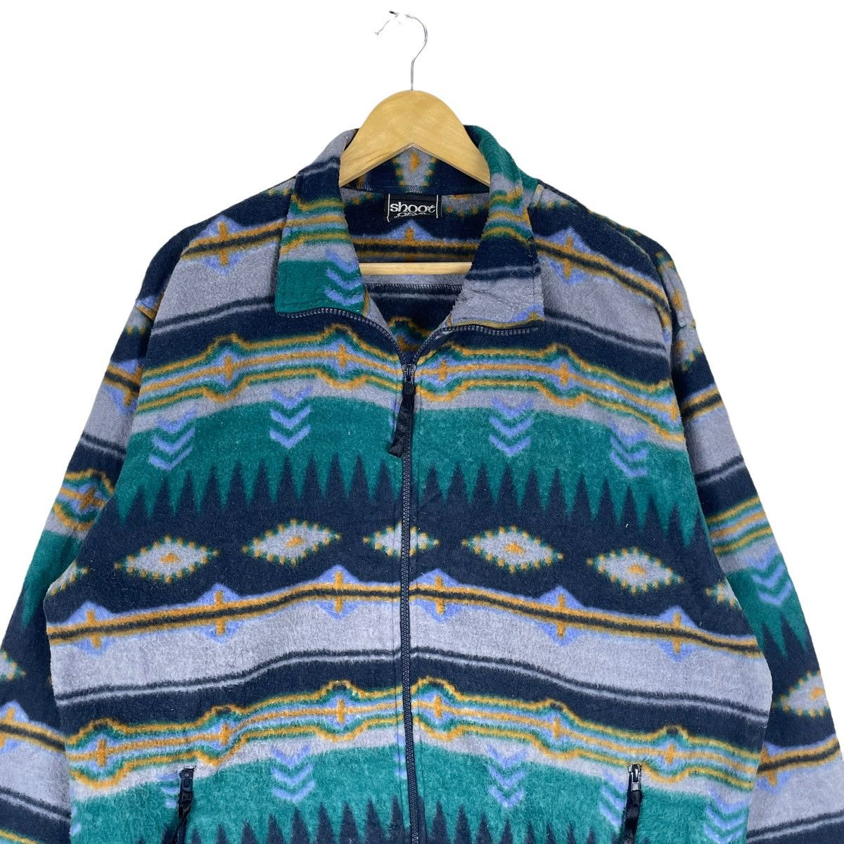 Japanese Brand × Native ❄️SHOOT ONE FLEECE ART FLEECE ZIPPER LIGHT JACKET Size US L / EU 52-54 / 3 - 2 Thumbnail