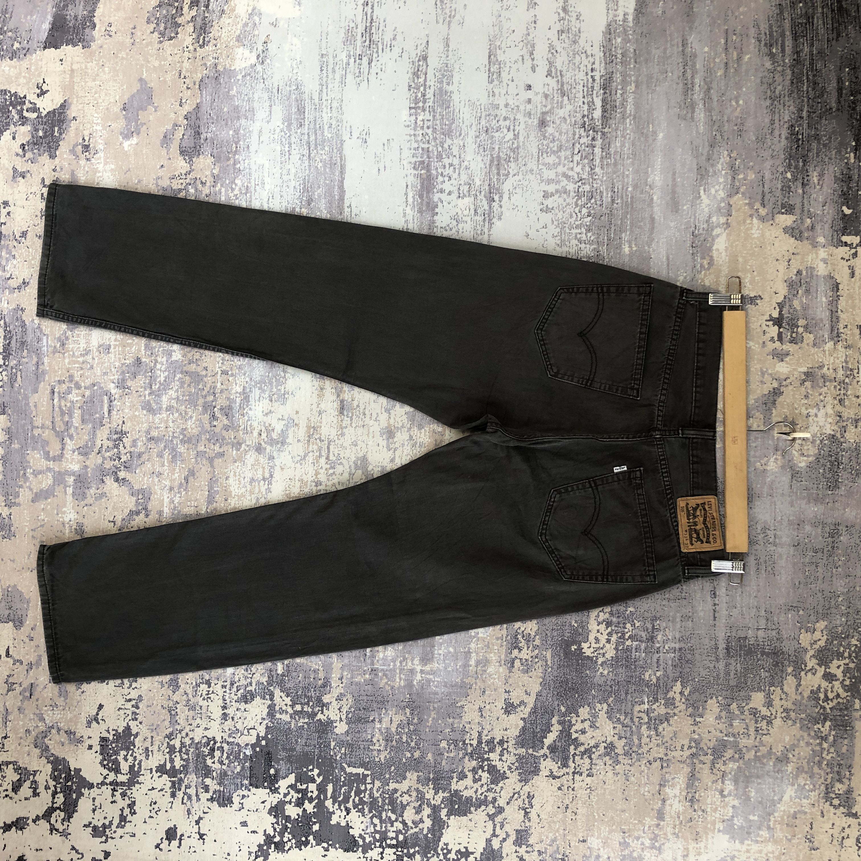 Levi's 505 Black Denim Tapered Denim Pants for Men, W36 cotton black type Vintage Second Hand