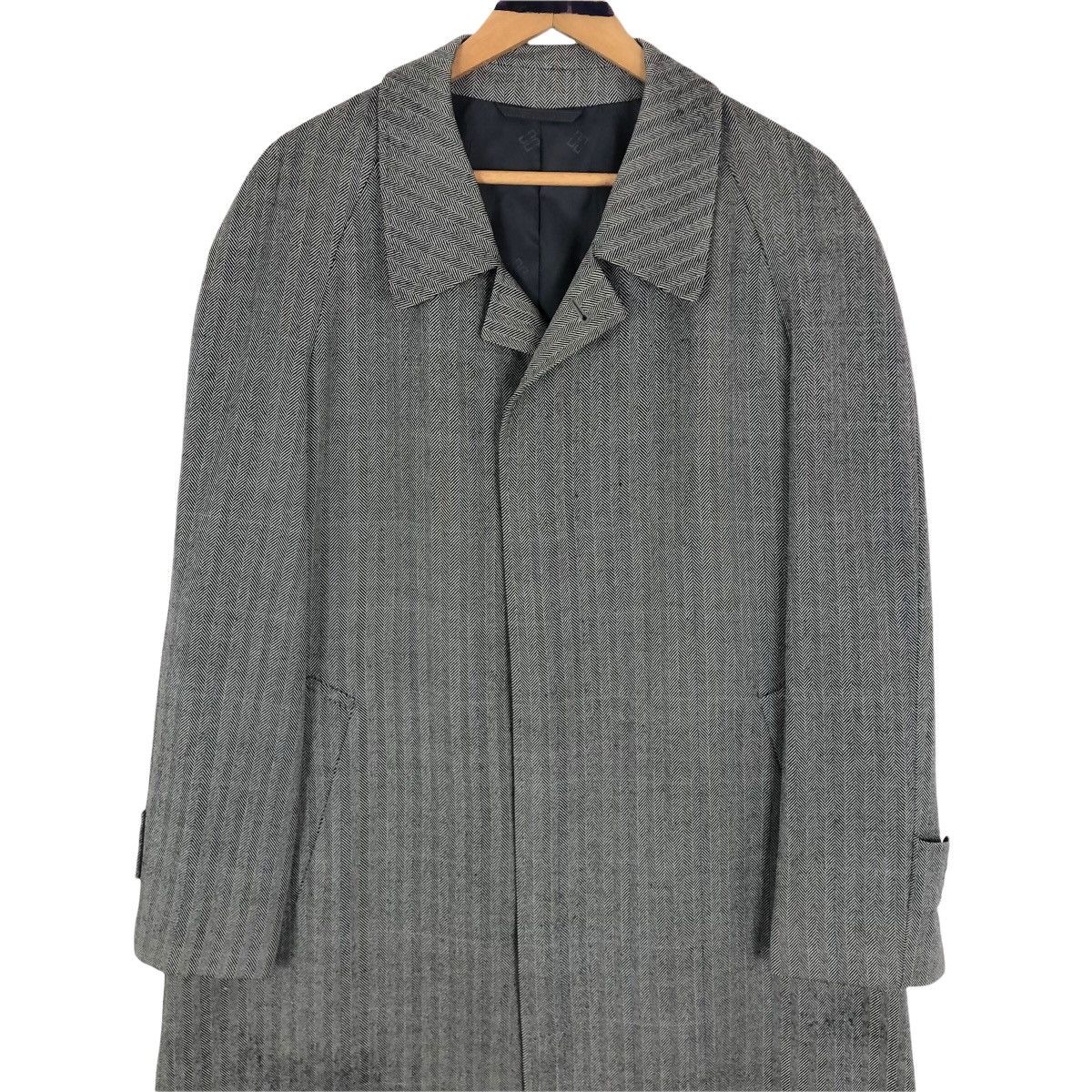 DAKS Vintage Daks London Wool Car Coat Herringbone Pattern Size US L / EU 52-54 / 3 - 3 Thumbnail