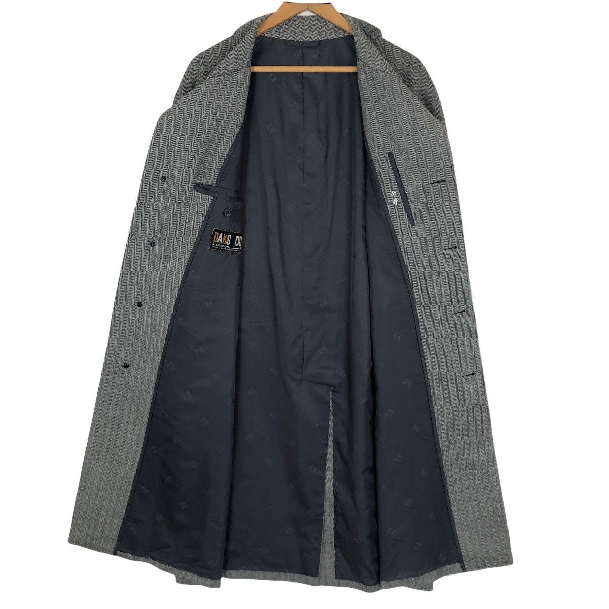 DAKS Vintage Daks London Wool Car Coat Herringbone Pattern Size US L / EU 52-54 / 3 - 7 Thumbnail