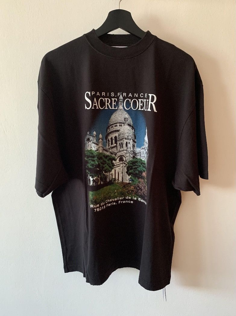 Balenciaga Balenciaga Sacre Coeur Notre Dame Distressed T-Shirt