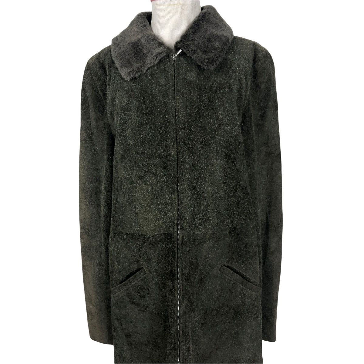 agnes b. Vintage Agnes B Special Suede Leather Car Coat Long Jacket Size US S / EU 44-46 / 1 - 3 Thumbnail