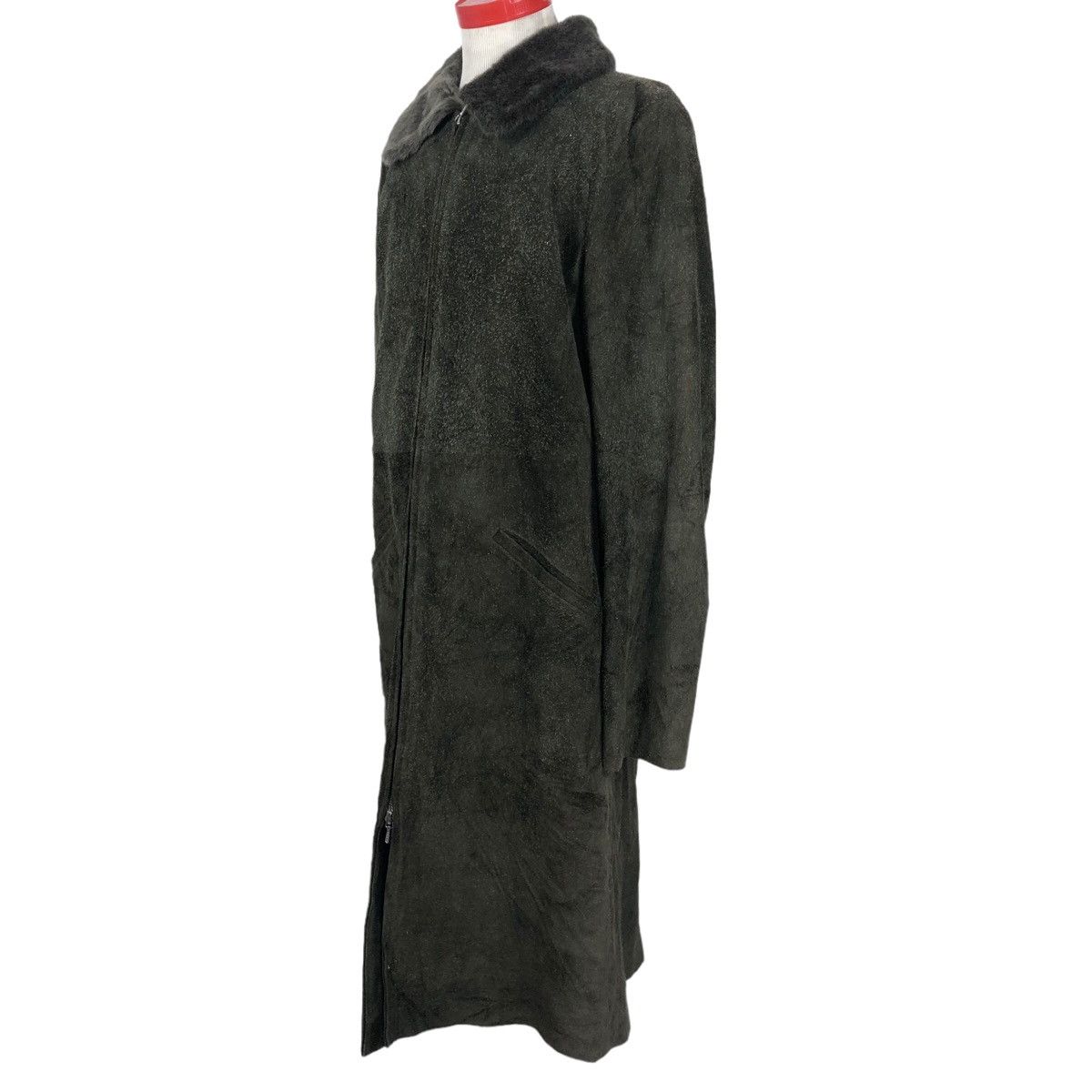 agnes b. Vintage Agnes B Special Suede Leather Car Coat Long Jacket Size US S / EU 44-46 / 1 - 2 Thumbnail