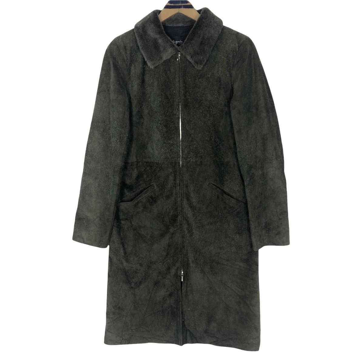 agnes b. Vintage Agnes B Special Suede Leather Car Coat Long Jacket Size US S / EU 44-46 / 1 - 15 Thumbnail