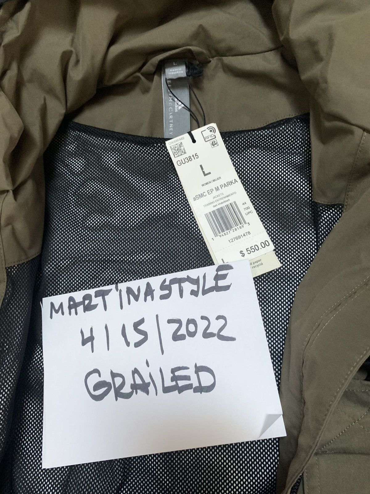 Adidas ADIDAS BY STELLA MCCARTNEY GORE-TEX PARKA Size US L / EU 52-54 / 3 - 13 Thumbnail