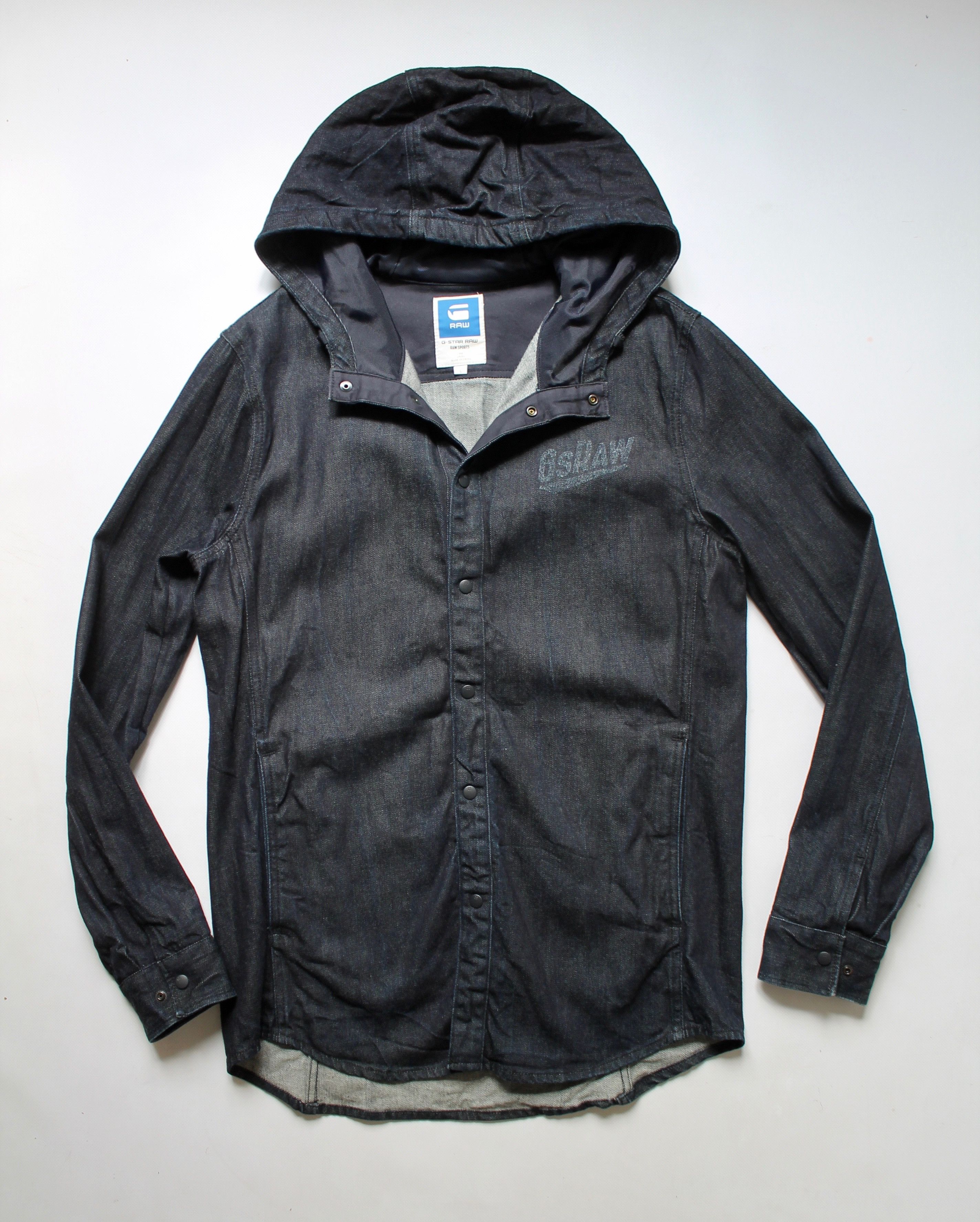 G-Star G Star Raw Hooded Denim Light Jacket Overshirt Long Size US M / EU 48-50 / 2 - 12 Thumbnail