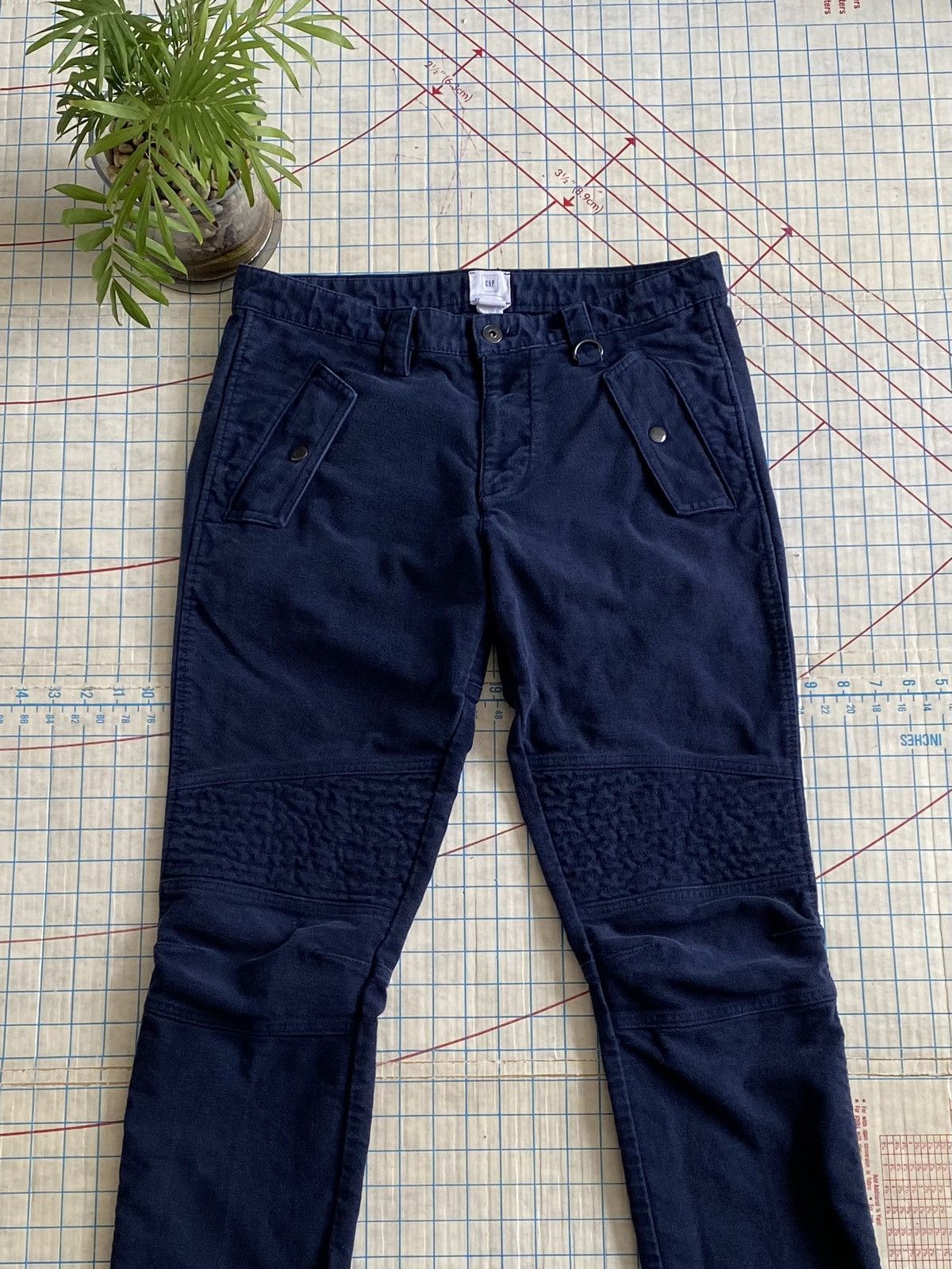 GQ × Gap × Michael Bastian Gap x Michael Bastian GQ For Gap Navy Blue Moro Pants 30x32 Size US 30 / EU 46 - 2 Thumbnail
