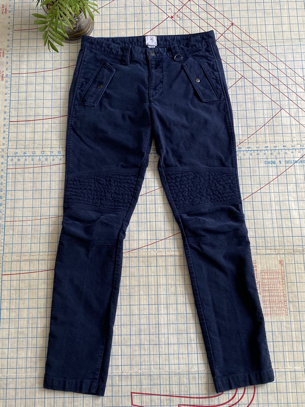GQ × Gap × Michael Bastian Gap x Michael Bastian GQ For Gap Navy Blue Moro Pants 30x32 Size US 30 / EU 46 - 1 Thumbnail