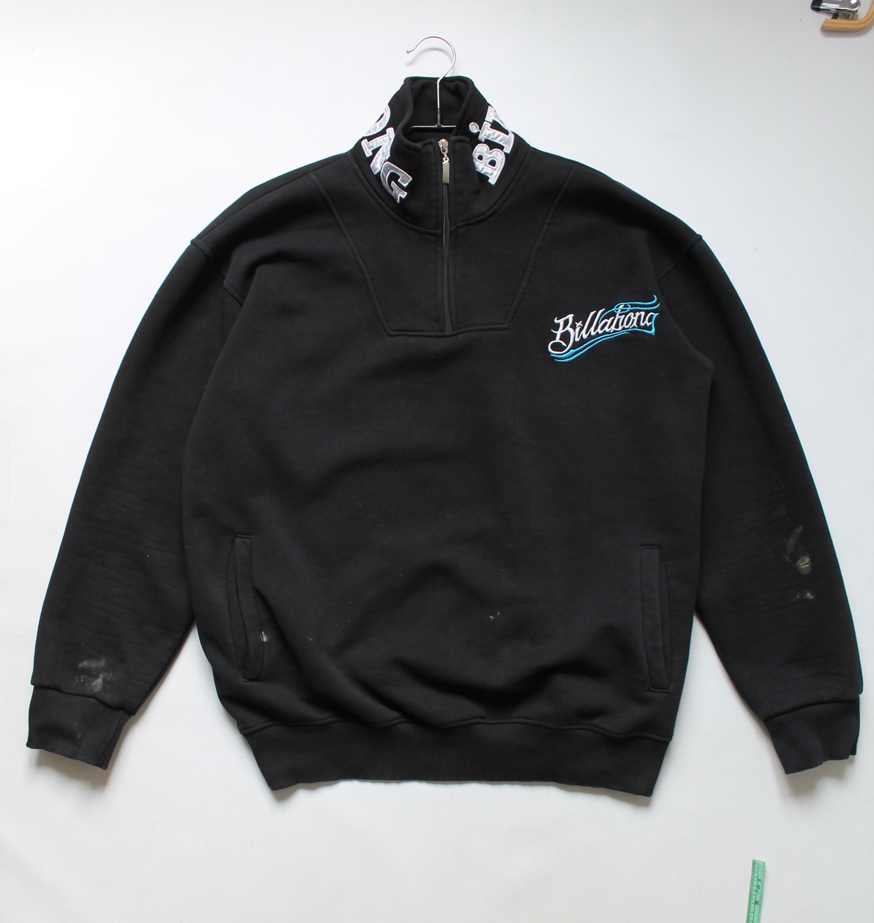 Billabong Vintage! BILLABONG 1/4 Zip Sweatshirt Worn Black Size US XL / EU 56 / 4 - 8 Thumbnail