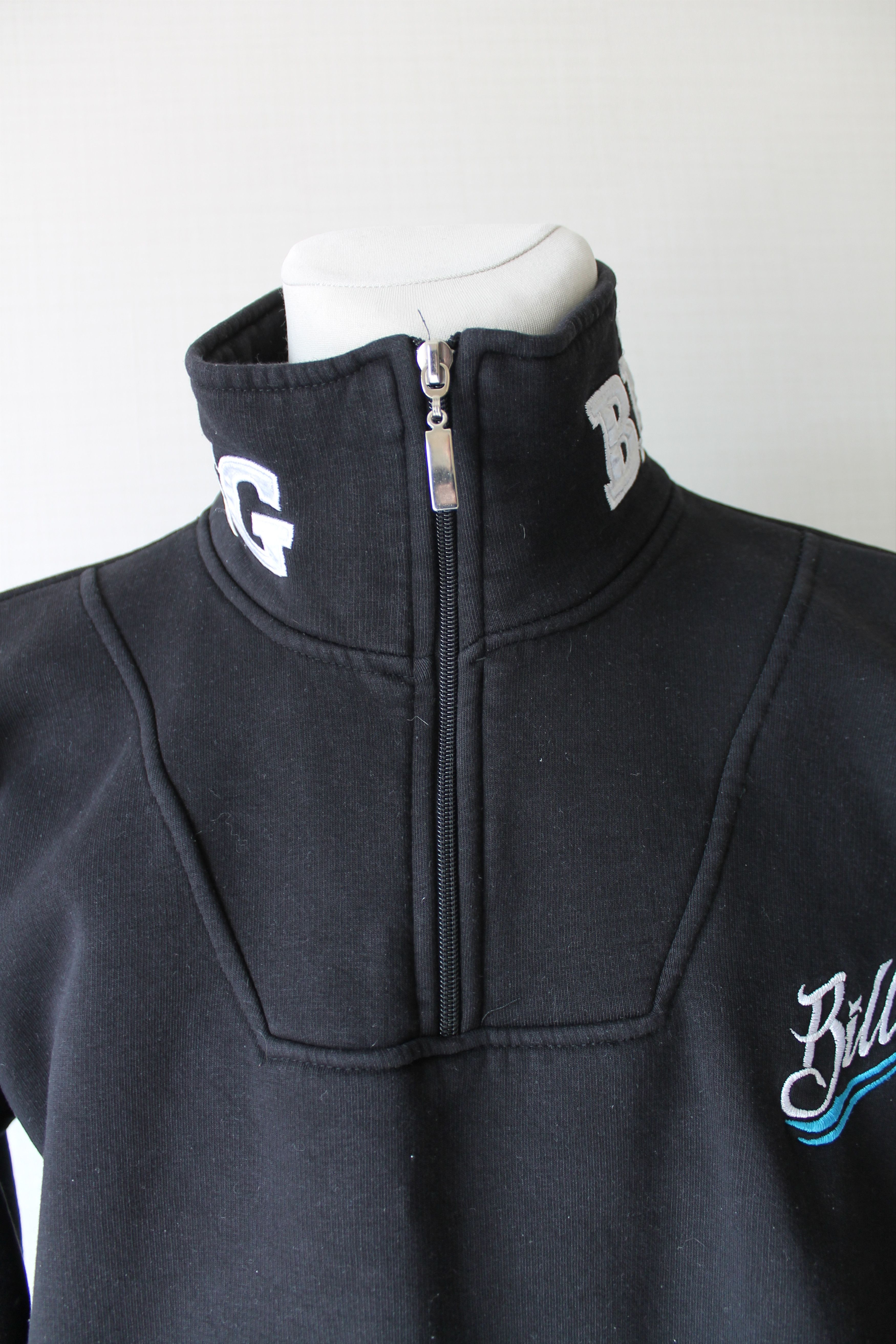 Billabong Vintage! BILLABONG 1/4 Zip Sweatshirt Worn Black Size US XL / EU 56 / 4 - 4 Thumbnail