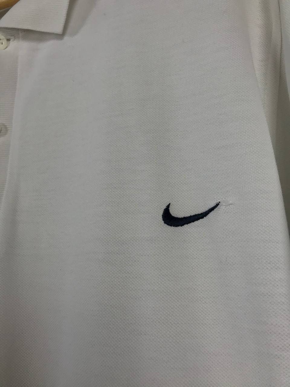 Nike × Vintage Nike swoosh streetwear vintage white polo tee Size US XXL / EU 58 / 5 - 3 Thumbnail