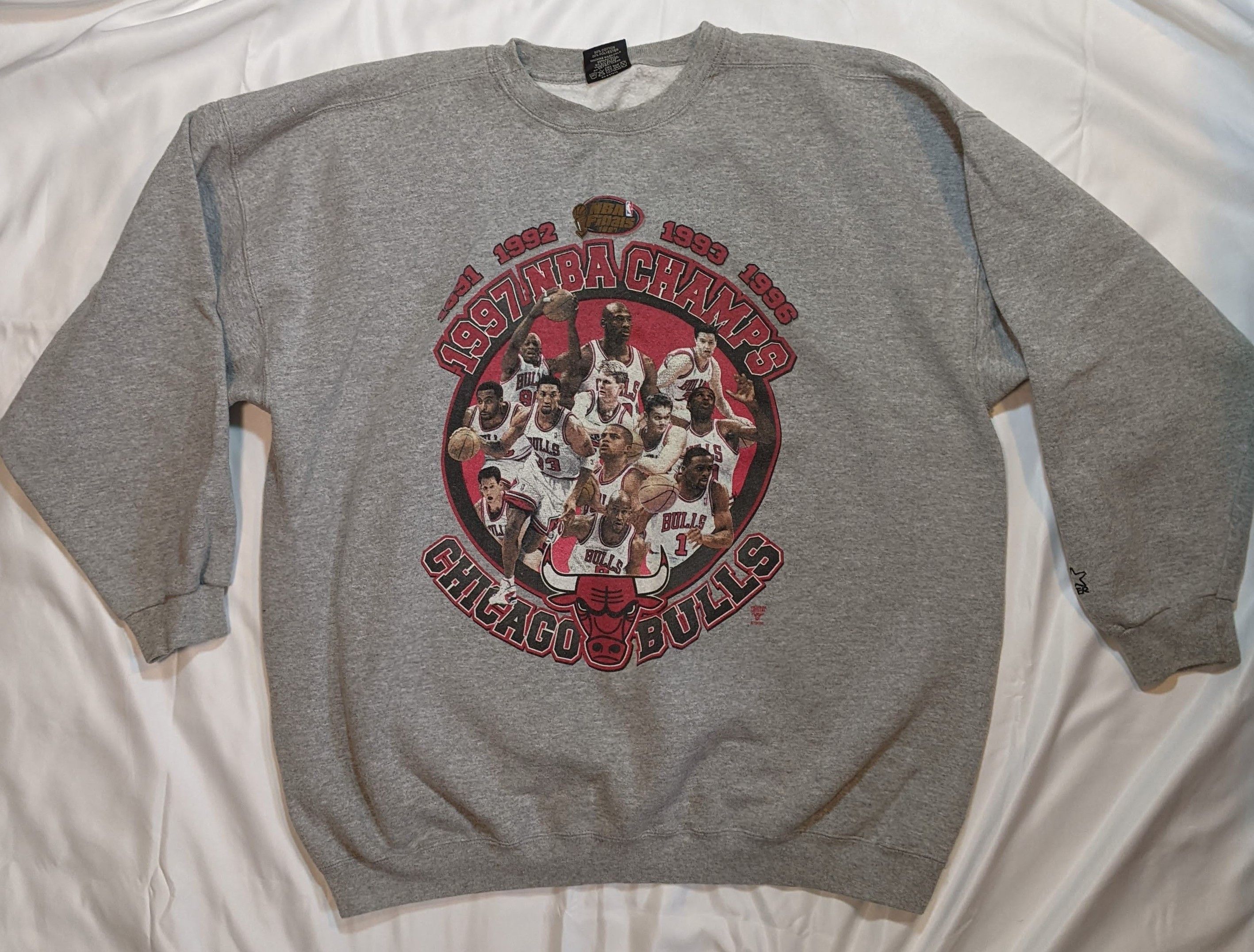 NBA × Starter × Vintage Vintage Starter Chicago Bulls 90s Championship Sweatshirt Size US XL / EU 56 / 4 - 1 Thumbnail