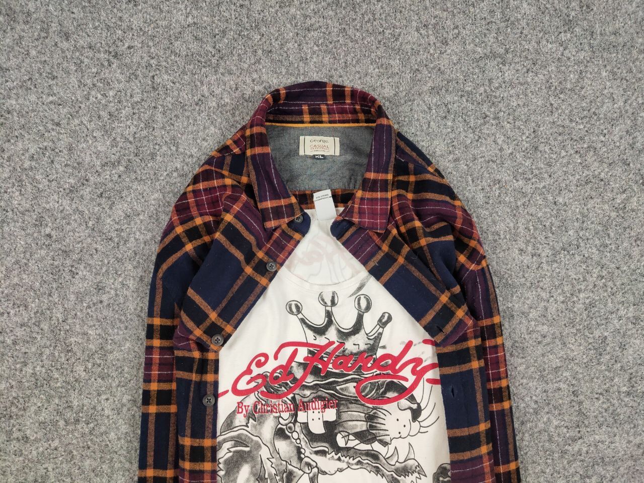 Flannel Vintage Flannel Shirt Travis Scott Style Size US XL / EU 56 / 4 - 4 Thumbnail