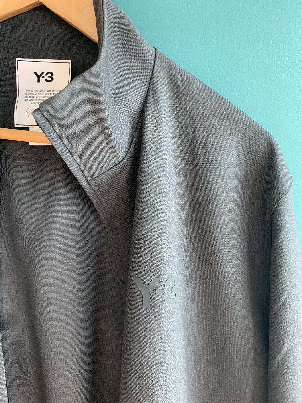 Y-3 Y-3 Grey Refined Wool Track Jacket Size US M / EU 48-50 / 2 - 2 Thumbnail