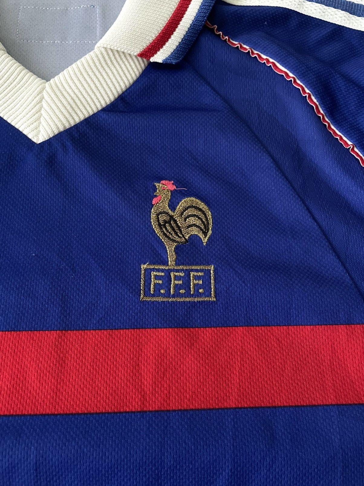 Adidas Vtg 1998/00 Adidas France Home Jersey Zidane Football Shirt Size US L / EU 52-54 / 3 - 5 Thumbnail