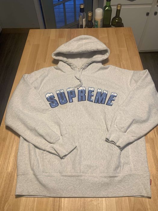 Supreme Supreme Icy Arc Hooded Sweatshirt Ash Grey | Grailed