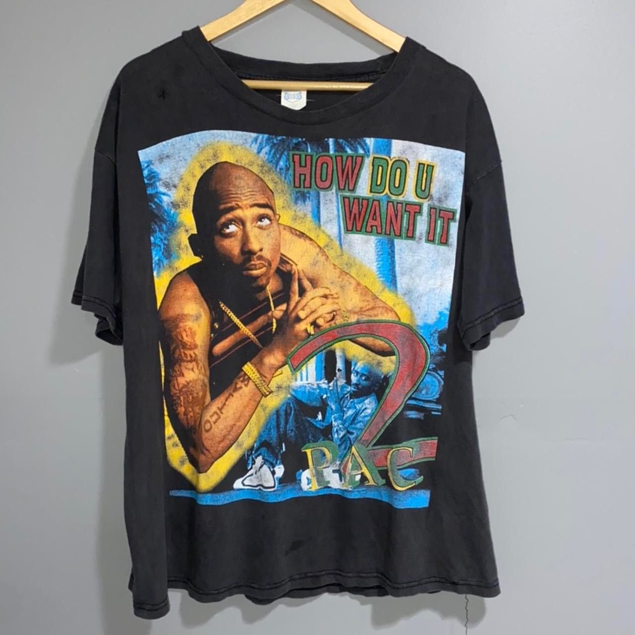 VINTAGE 2PAC DO FOR LOVE TUPAC SHAKUR BOOTLEG RAP TEE SHIRT MEN'S SIZE XL