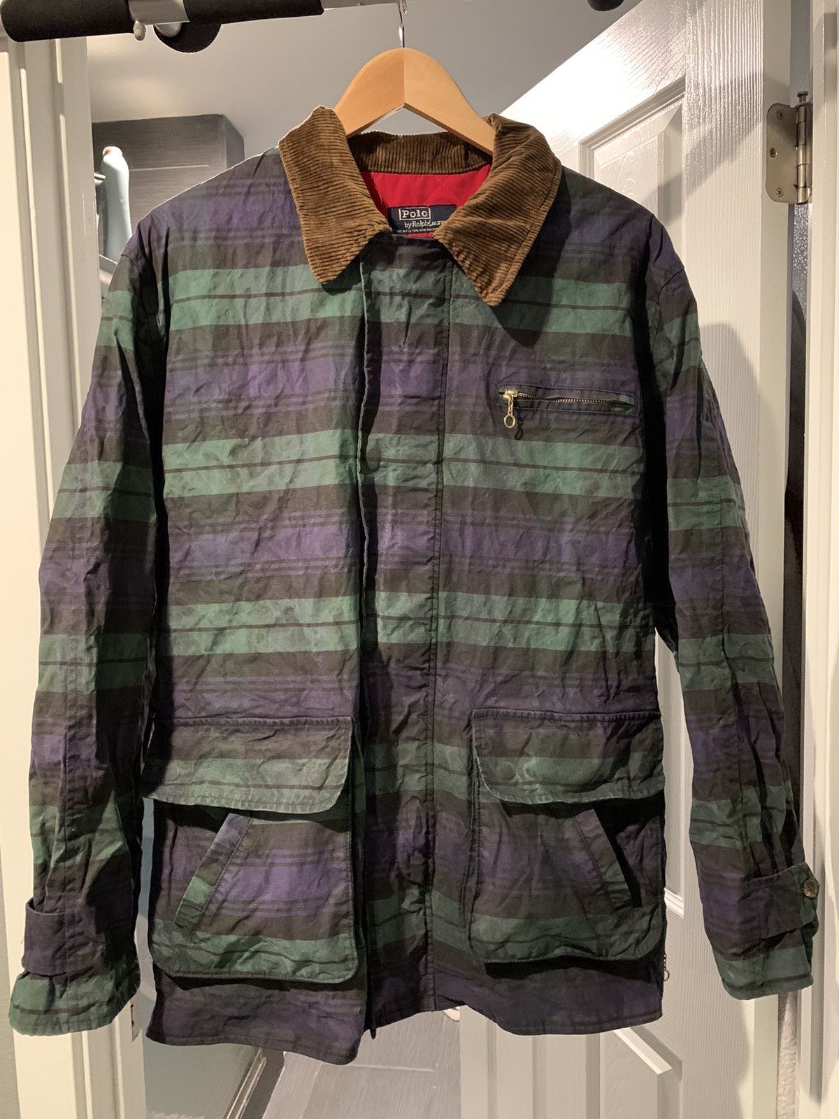 Polo Ralph Lauren 1993 POLO RALPH LAUREN OILCLOTH BLACKWATCH PLAID JACKET Grailed