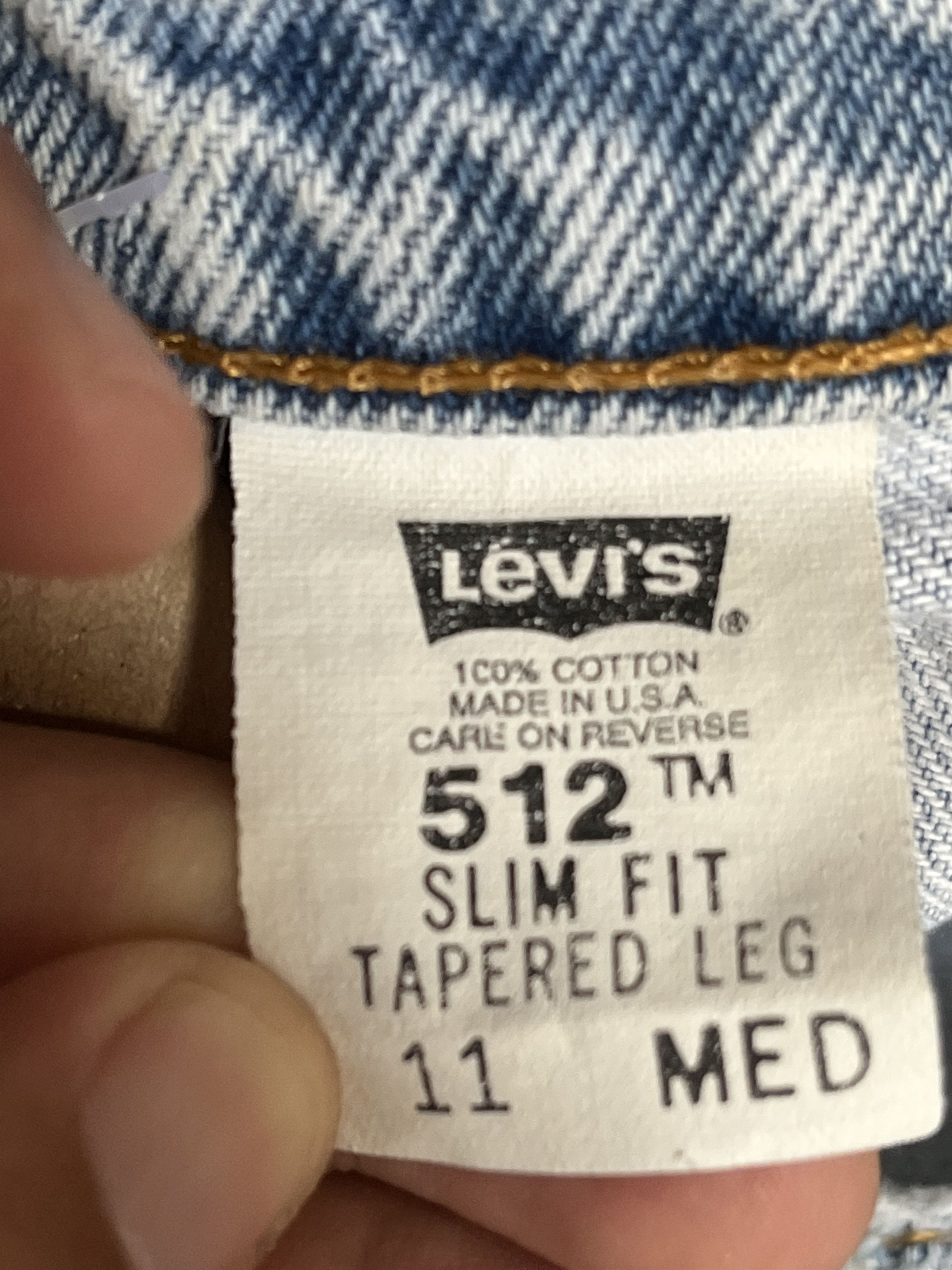 Levi's × Vintage Vintage 90s Levi's 512 Tapered Leg Jean Made in usa L223 Size US 28 / EU 44 - 19 Thumbnail