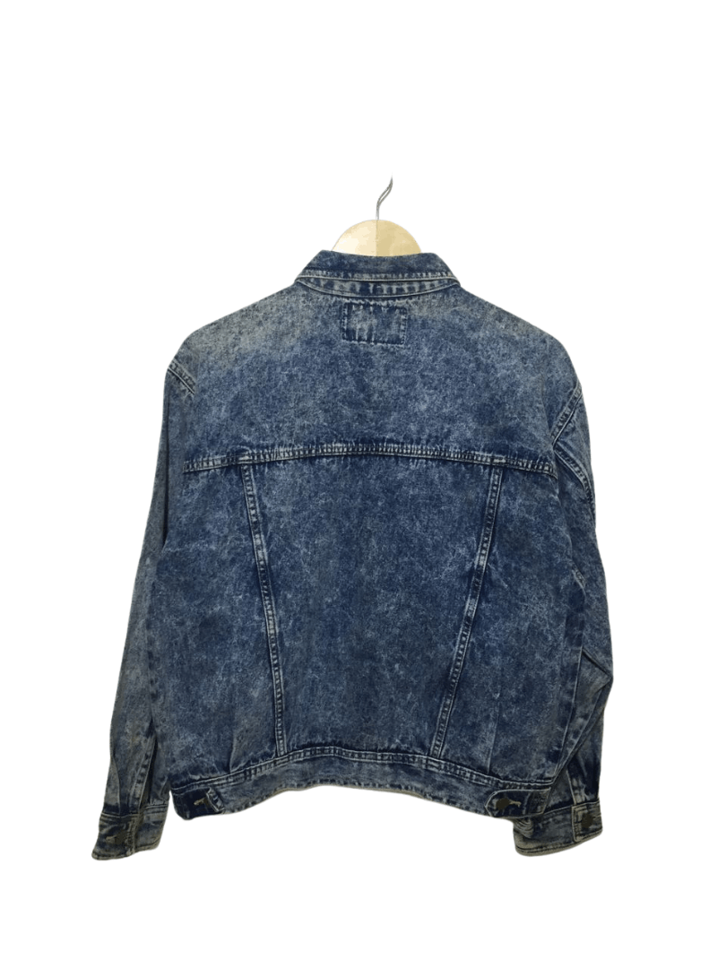 Japanese Brand × Vintage Vintage Stylish Sports Acid Wash Trucker Denim Jacket Size US M / EU 48-50 / 2 - 9 Thumbnail