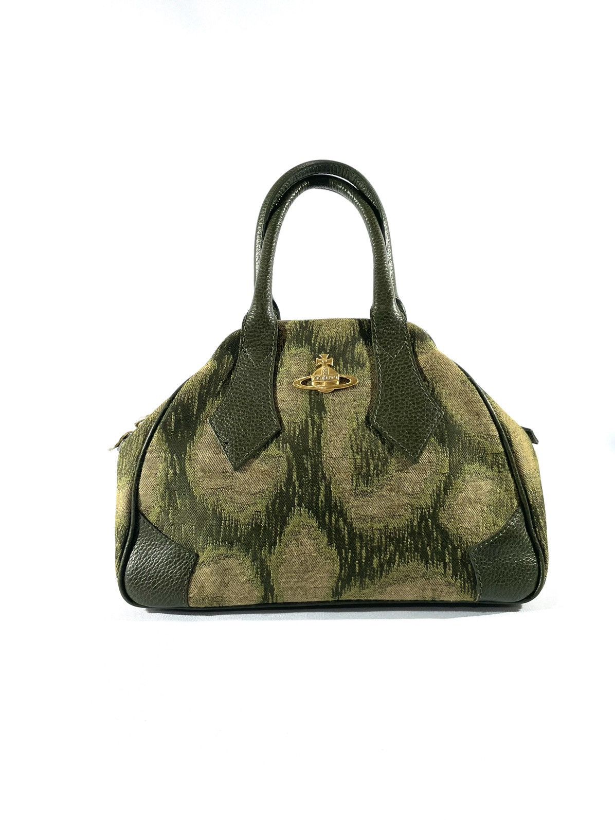 Vivienne Westwood Yasmine Leopard Tote Bag in Green, Men's