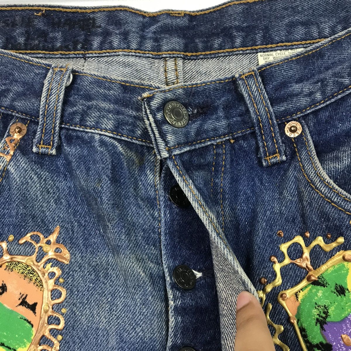 Designer × Levi's Vintage Clothing × Vintage 💣OFFER Vtg LEVI’S 501 Marilyn Monroe Rare Style Jeans Size US 33 - 5 Thumbnail