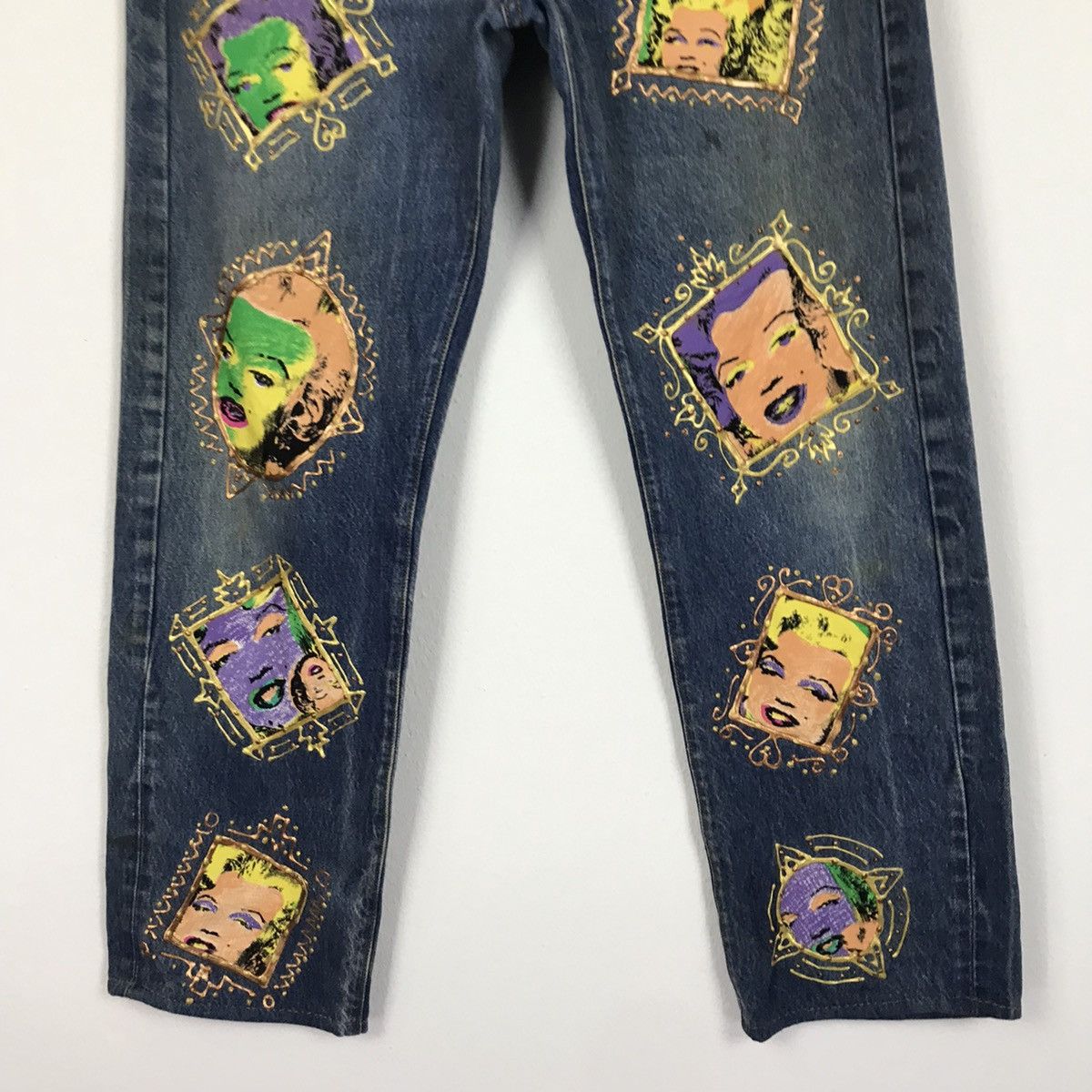 Designer × Levi's Vintage Clothing × Vintage 💣OFFER Vtg LEVI’S 501 Marilyn Monroe Rare Style Jeans Size US 33 - 3 Thumbnail