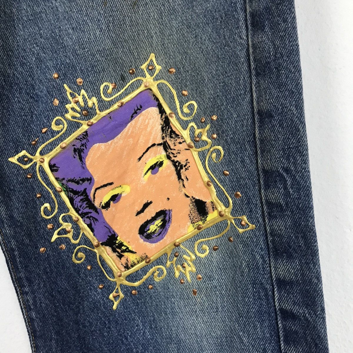 Designer × Levi's Vintage Clothing × Vintage 💣OFFER Vtg LEVI’S 501 Marilyn Monroe Rare Style Jeans Size US 33 - 4 Thumbnail