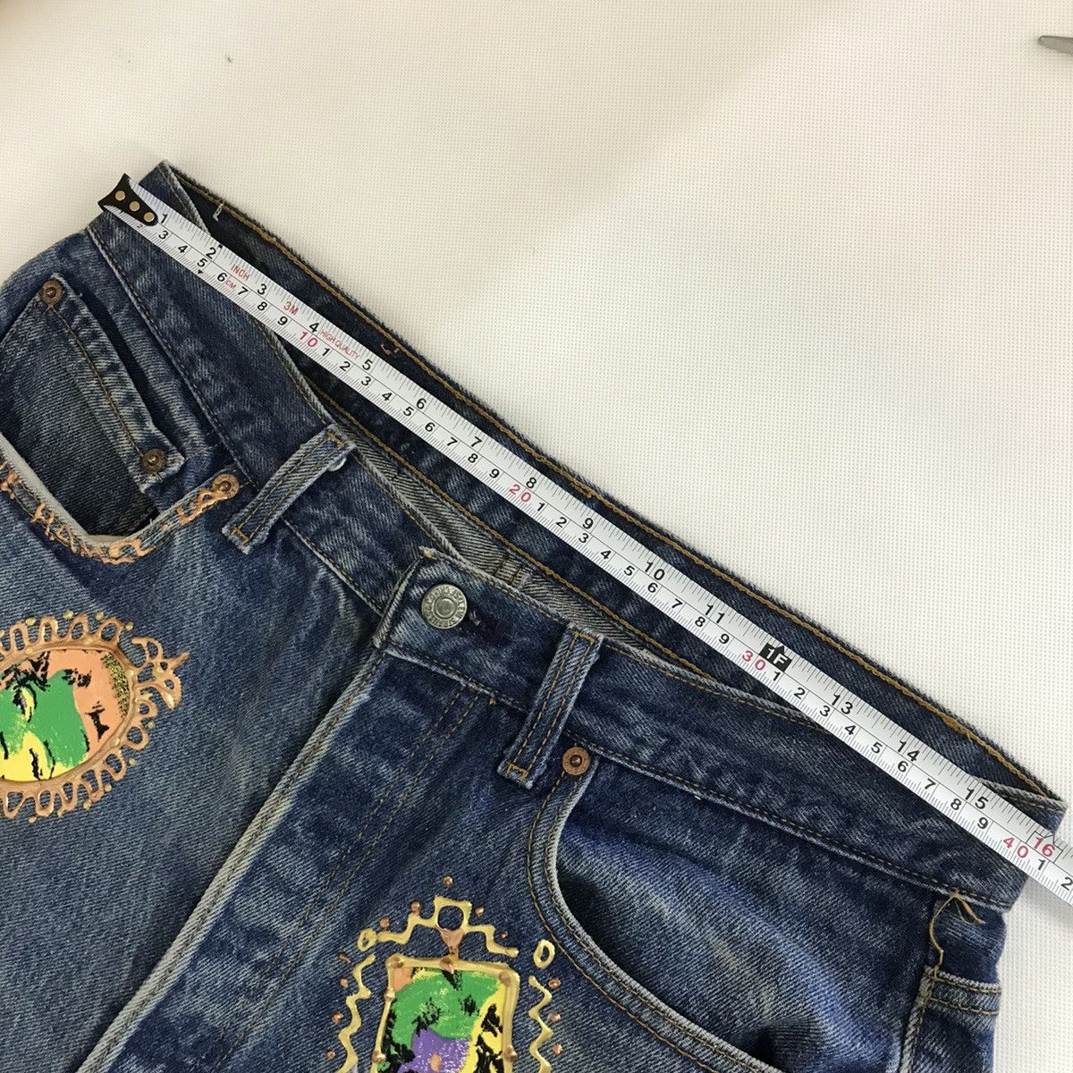 Designer × Levi's Vintage Clothing × Vintage 💣OFFER Vtg LEVI’S 501 Marilyn Monroe Rare Style Jeans Size US 33 - 11 Thumbnail