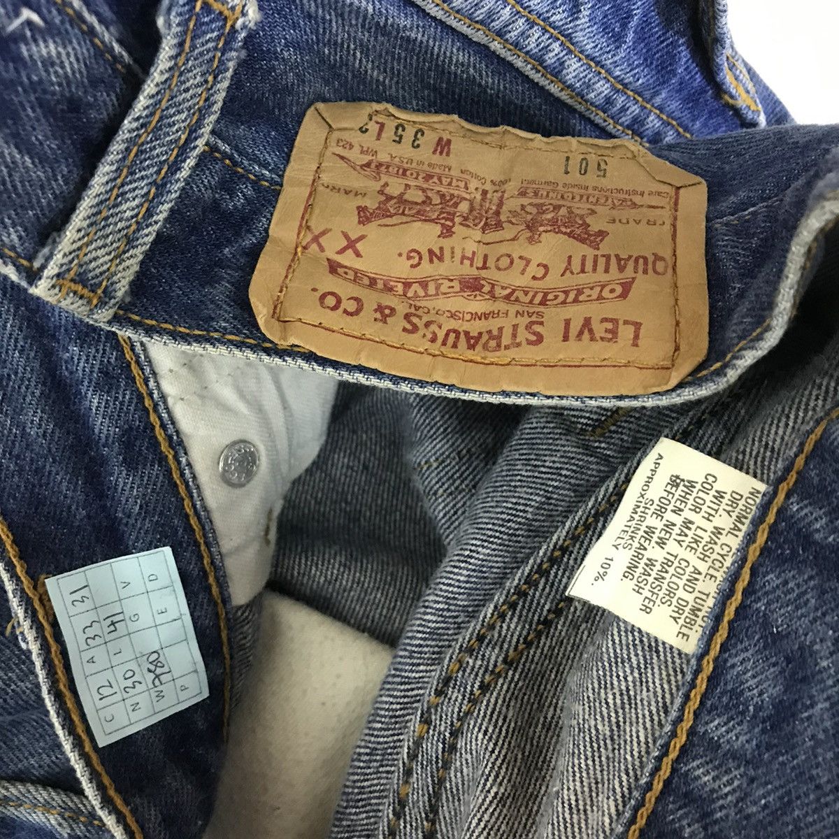 Designer × Levi's Vintage Clothing × Vintage 💣OFFER Vtg LEVI’S 501 Marilyn Monroe Rare Style Jeans Size US 33 - 16 Thumbnail