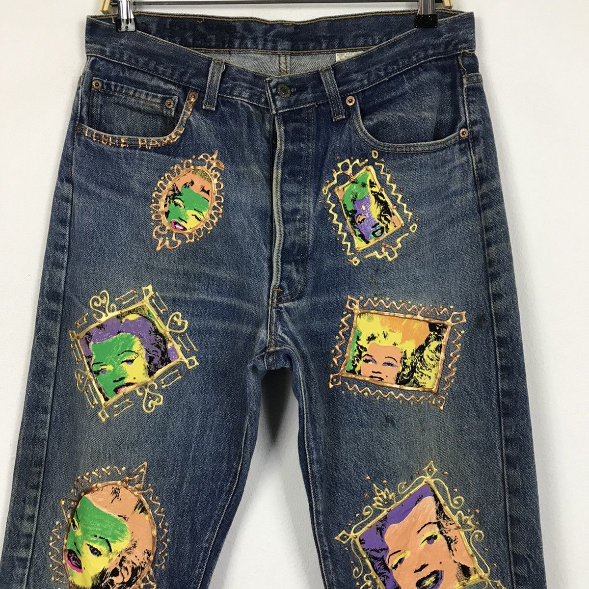 Designer × Levi's Vintage Clothing × Vintage 💣OFFER Vtg LEVI’S 501 Marilyn Monroe Rare Style Jeans Size US 33 - 2 Thumbnail