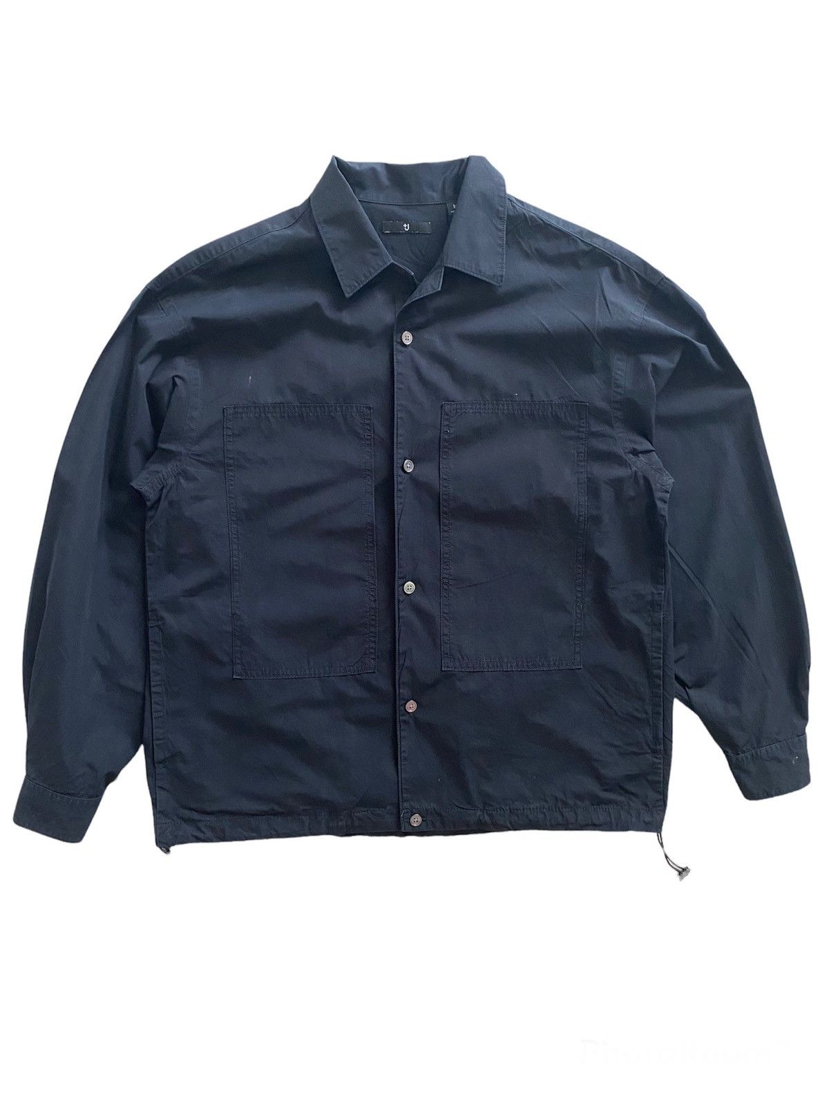 Jil Sander jil sander x uniqlo long sleeve shirt black design two poket Size US M / EU 48-50 / 2 - 5 Thumbnail