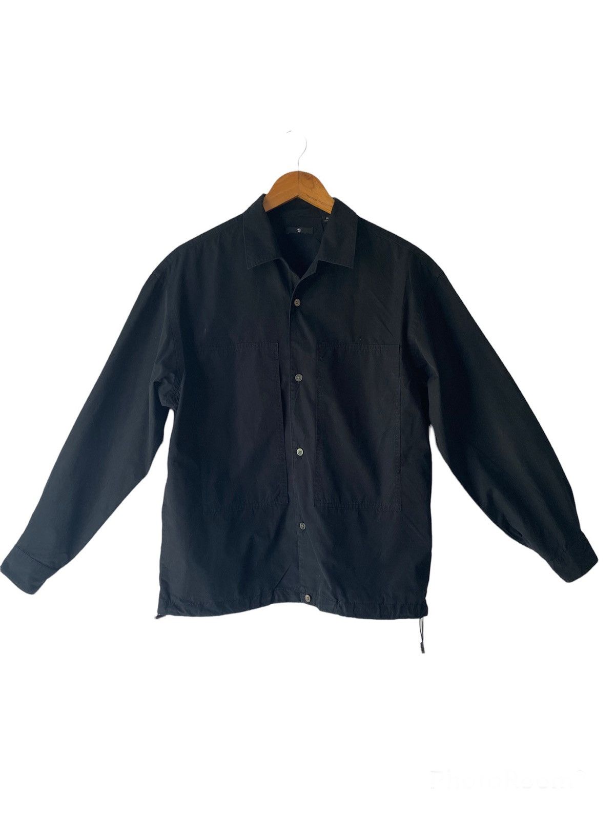 Jil Sander jil sander x uniqlo long sleeve shirt black design two poket Size US M / EU 48-50 / 2 - 3 Thumbnail