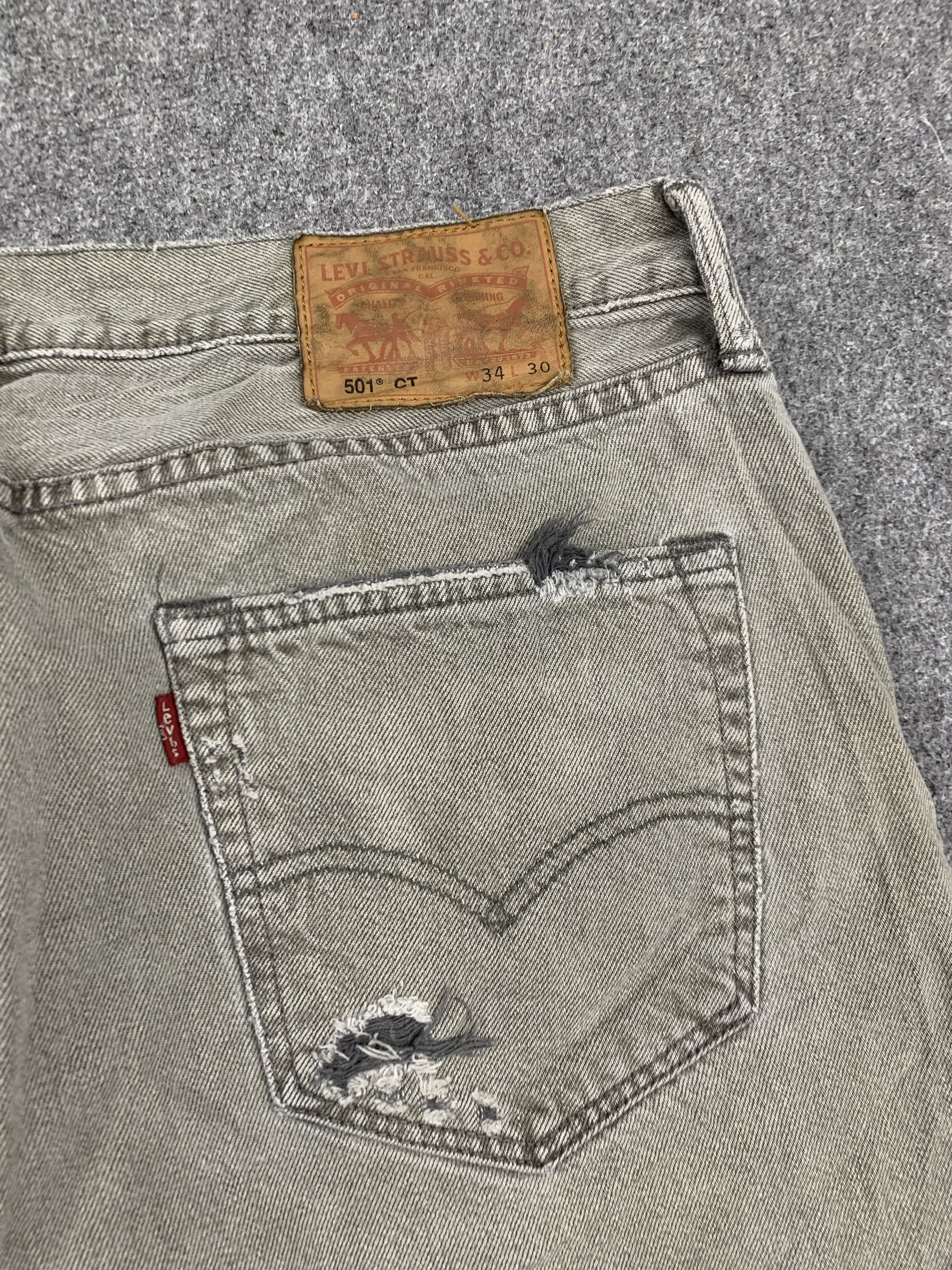 Levi's × Vintage Ripped Distressed Vintage Levis 501 Faded Black Jeans Size US 35 - 15 Thumbnail