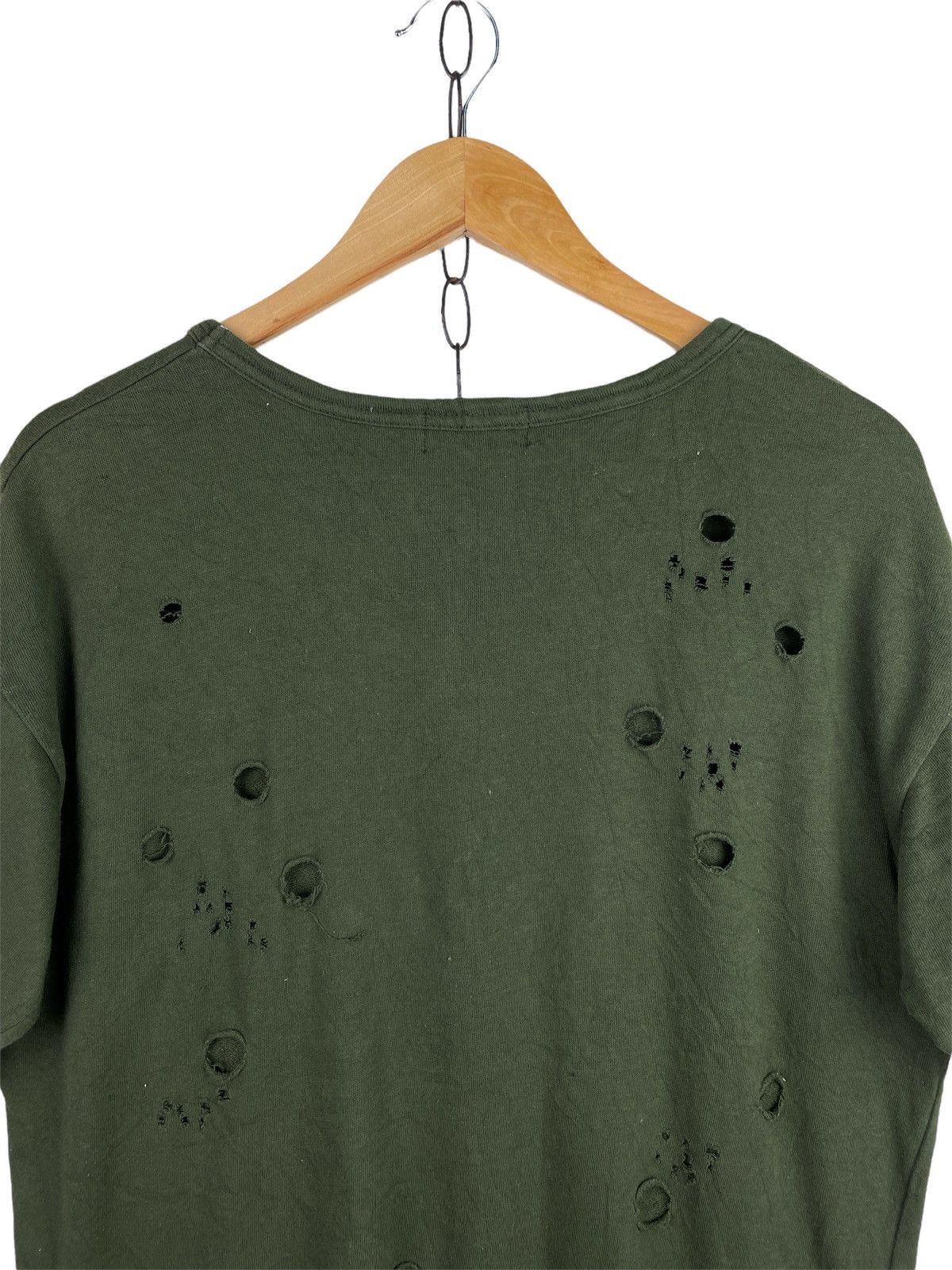Japanese Brand × Seditionaries Distressed Ragout BulletHoles Boatneck Rawcut SS Thermal Tee Size US L / EU 52-54 / 3 - 6 Thumbnail
