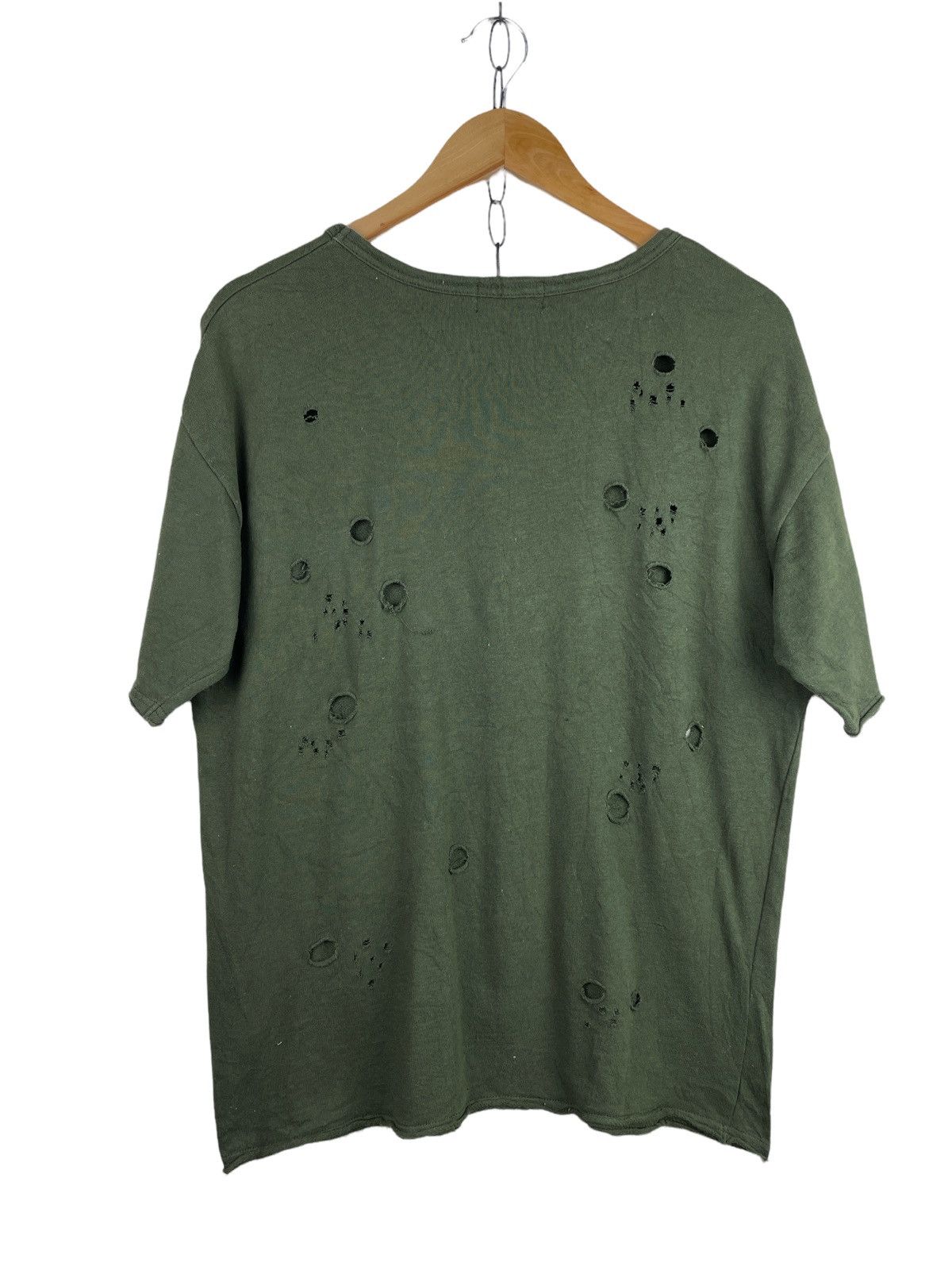 Japanese Brand × Seditionaries Distressed Ragout BulletHoles Boatneck Rawcut SS Thermal Tee Size US L / EU 52-54 / 3 - 5 Thumbnail