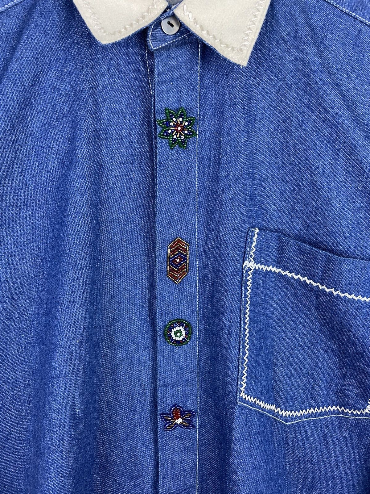45rpm × Indigo Indigo Americana Ranch-wear Western Shirt Size US M / EU 48-50 / 2 - 5 Thumbnail