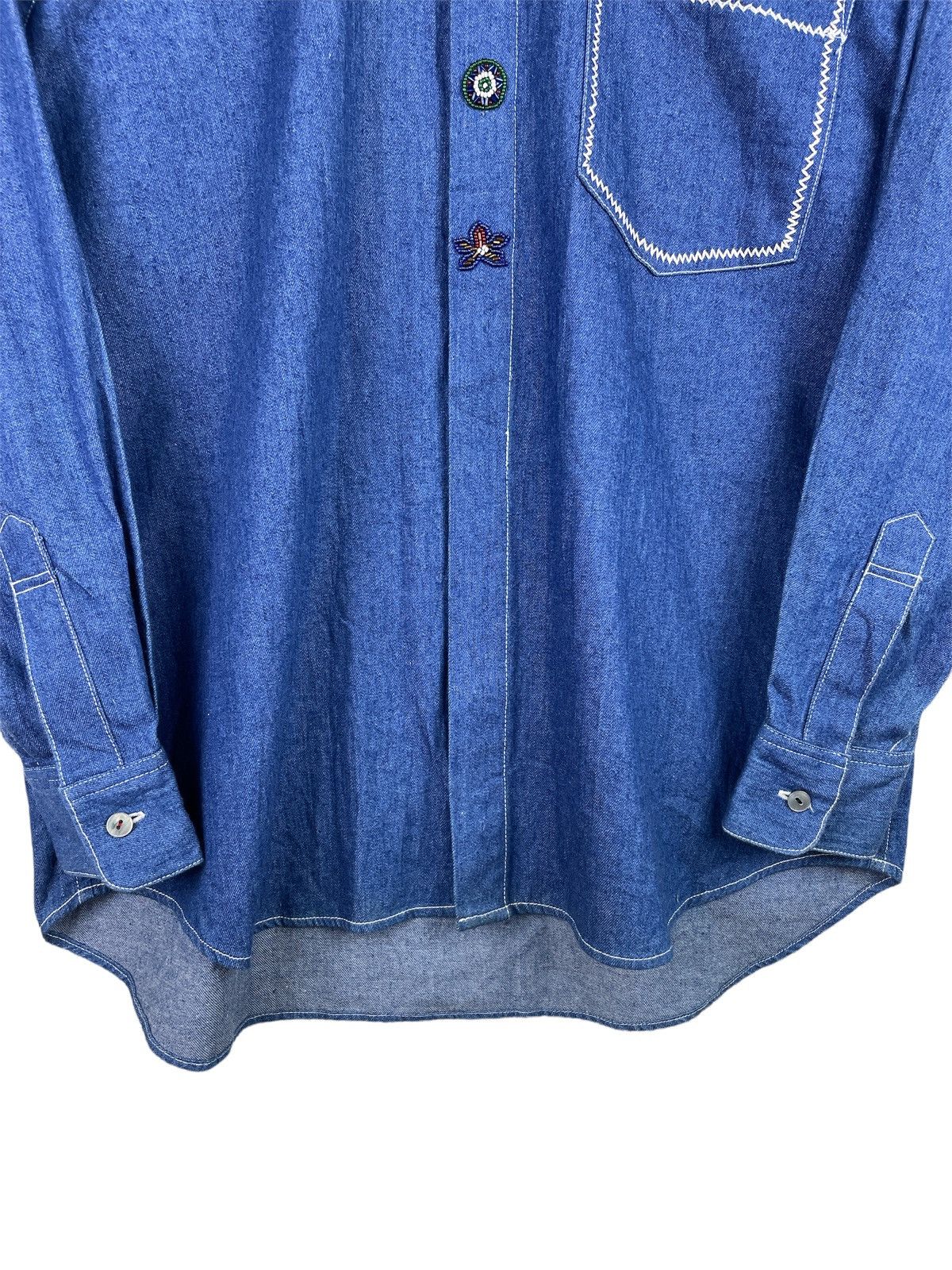 45rpm × Indigo Indigo Americana Ranch-wear Western Shirt Size US M / EU 48-50 / 2 - 6 Thumbnail
