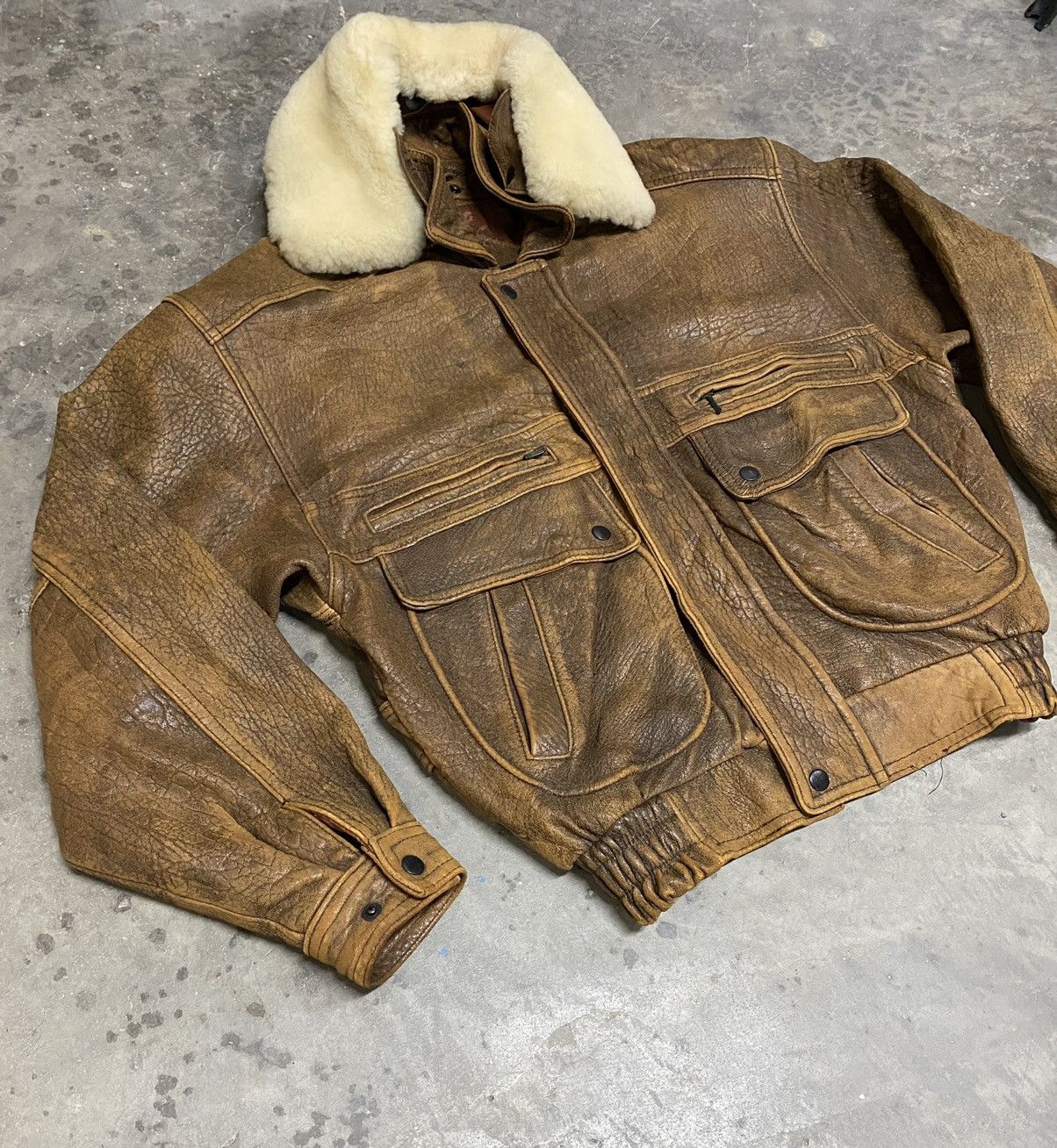 Vintage Vintage Japan Uno Umno Quilted Hunting Leather Jacket Size US M / EU 48-50 / 2 - 4 Thumbnail