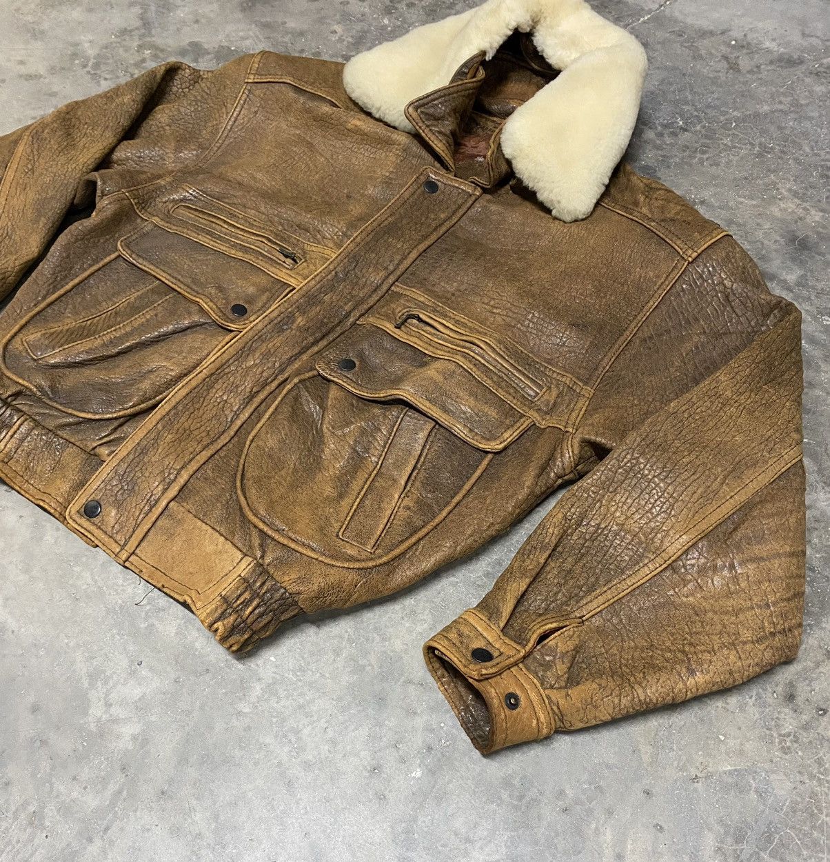 Vintage Vintage Japan Uno Umno Quilted Hunting Leather Jacket Size US M / EU 48-50 / 2 - 3 Thumbnail