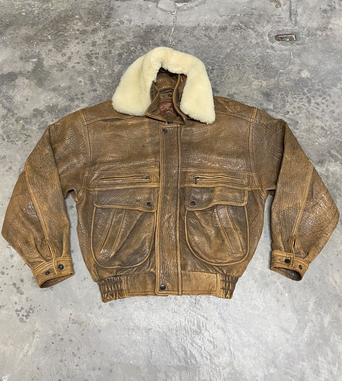 Vintage Vintage Japan Uno Umno Quilted Hunting Leather Jacket Size US M / EU 48-50 / 2 - 1 Thumbnail