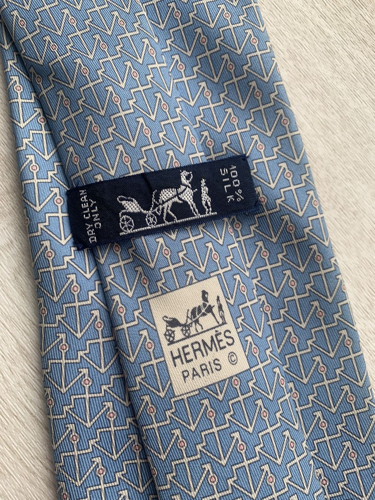Hermes Hermes paris blue silk ties Size ONE SIZE - 2 Thumbnail