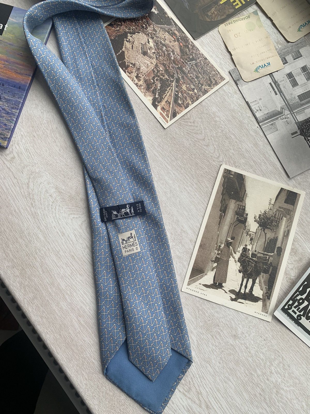 Hermes Hermes paris blue silk ties Size ONE SIZE - 1 Thumbnail