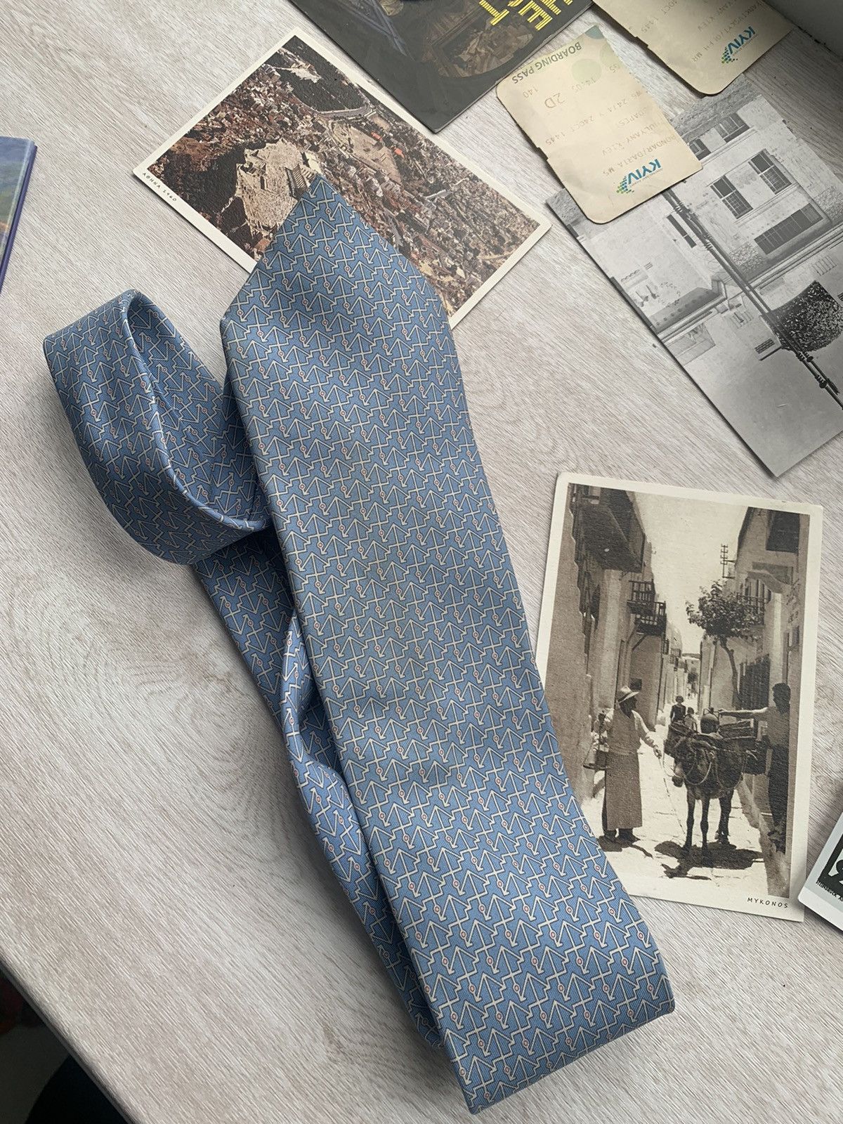 Hermes Hermes paris blue silk ties Size ONE SIZE - 4 Thumbnail