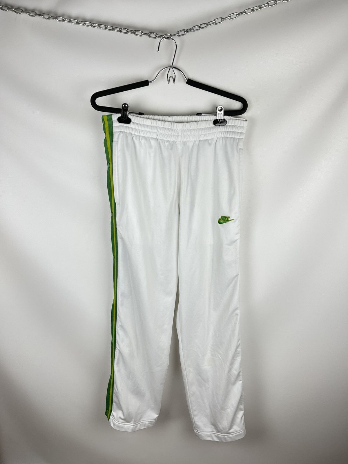 Nike Nike vintage y2k white green stripes button down pants nba Size US 30 / EU 46 - 1 Thumbnail