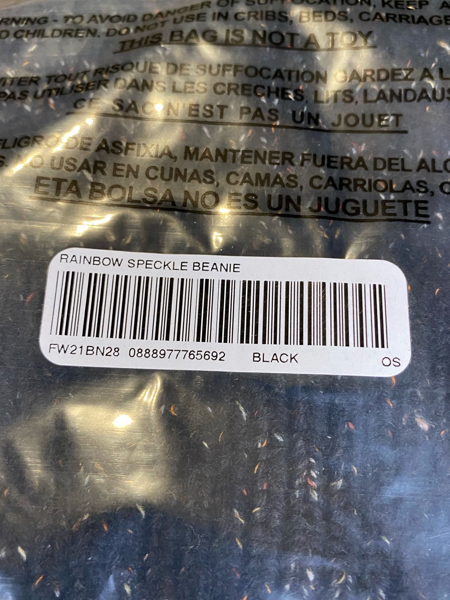 Supreme NWT Supreme Rainbow Speckle Beanie - Black Size ONE SIZE - 4 Thumbnail