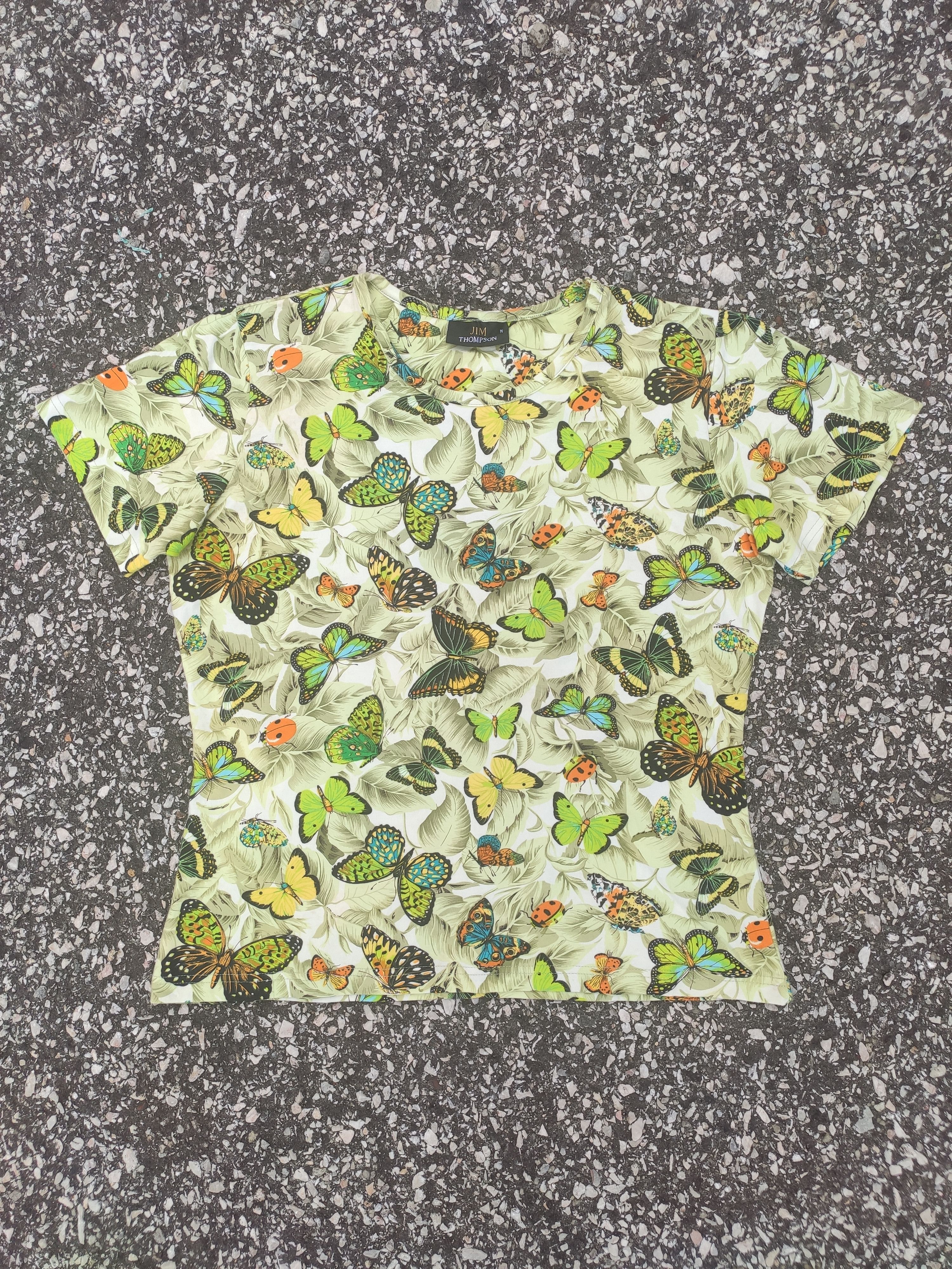 Designer × Jim Thompson Butterfly Full-Printed Summer Tee Size M / US 6-8 / IT 42-44 - 1 Thumbnail