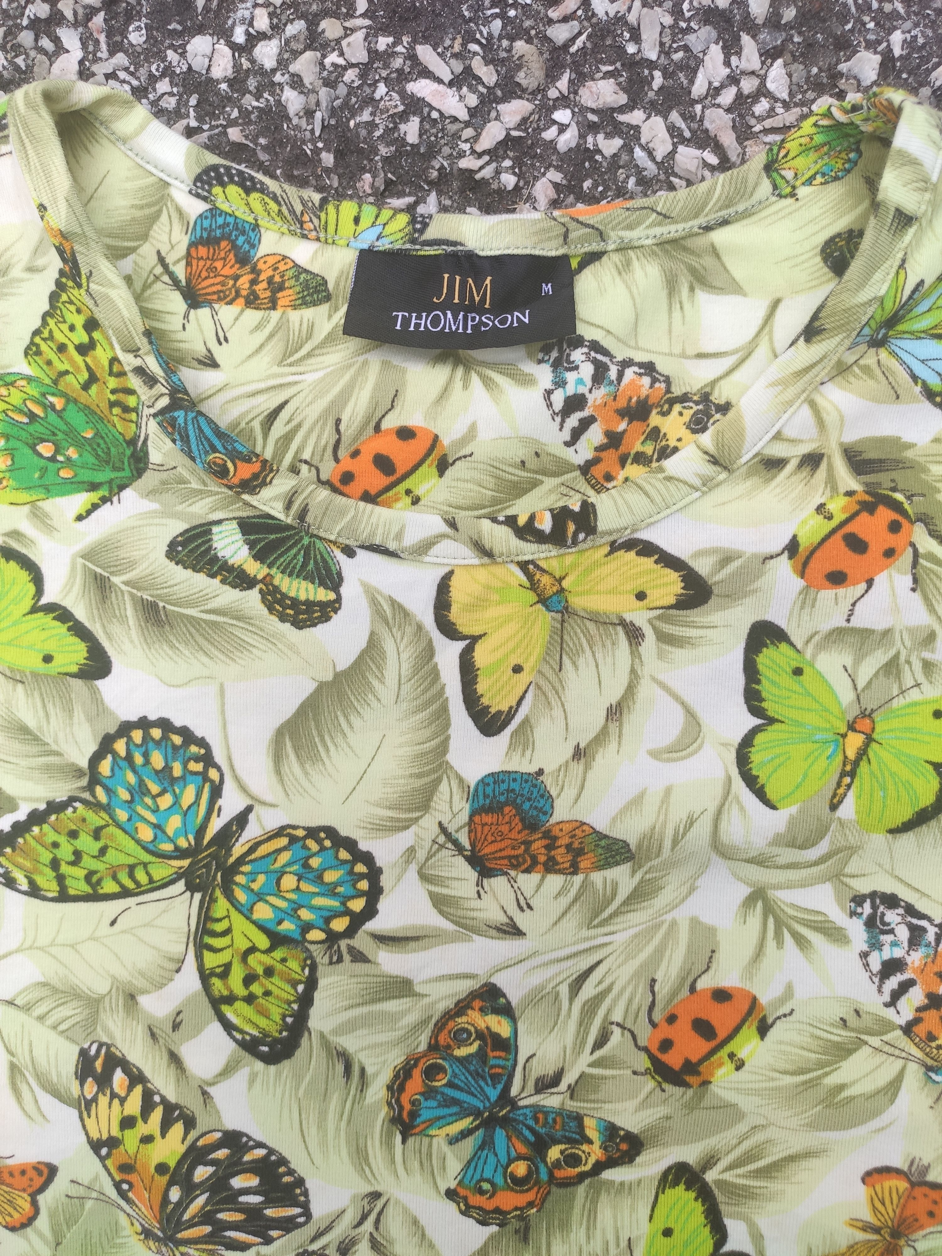 Designer × Jim Thompson Butterfly Full-Printed Summer Tee Size M / US 6-8 / IT 42-44 - 4 Thumbnail