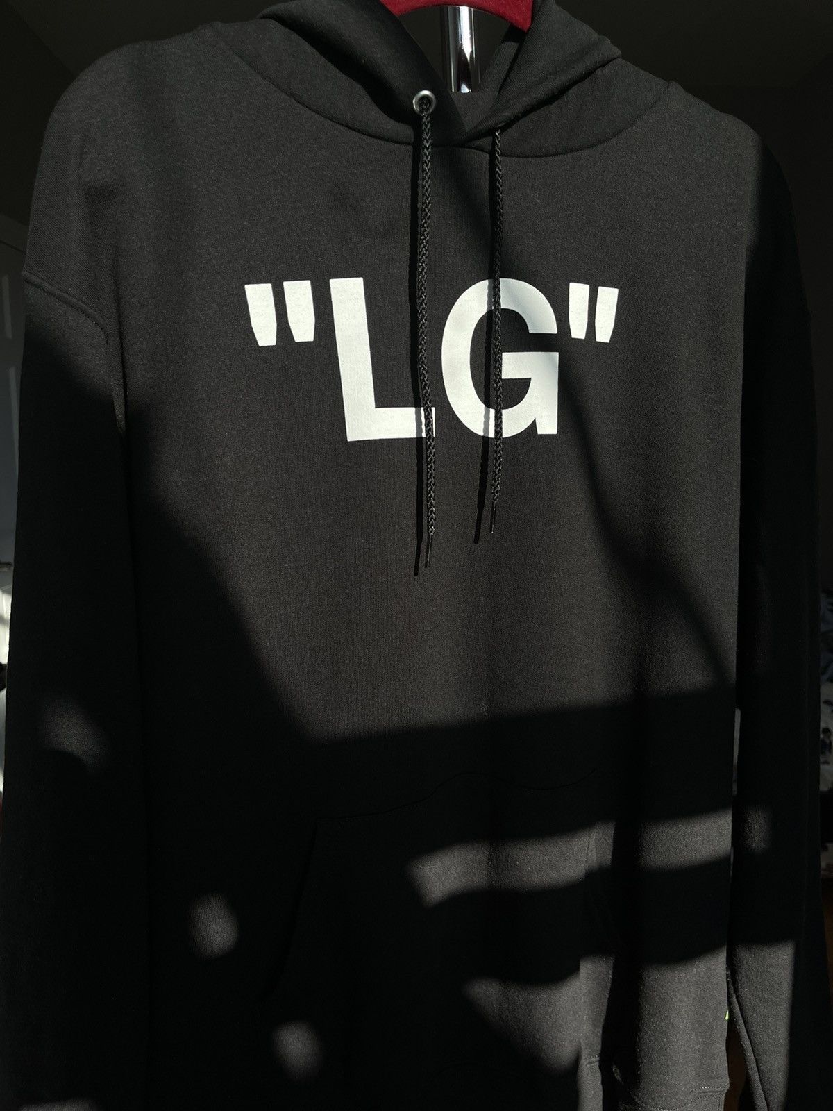image of Virgil Abloh Ica “Size” Hoodie in Black, Men's (Size Large)