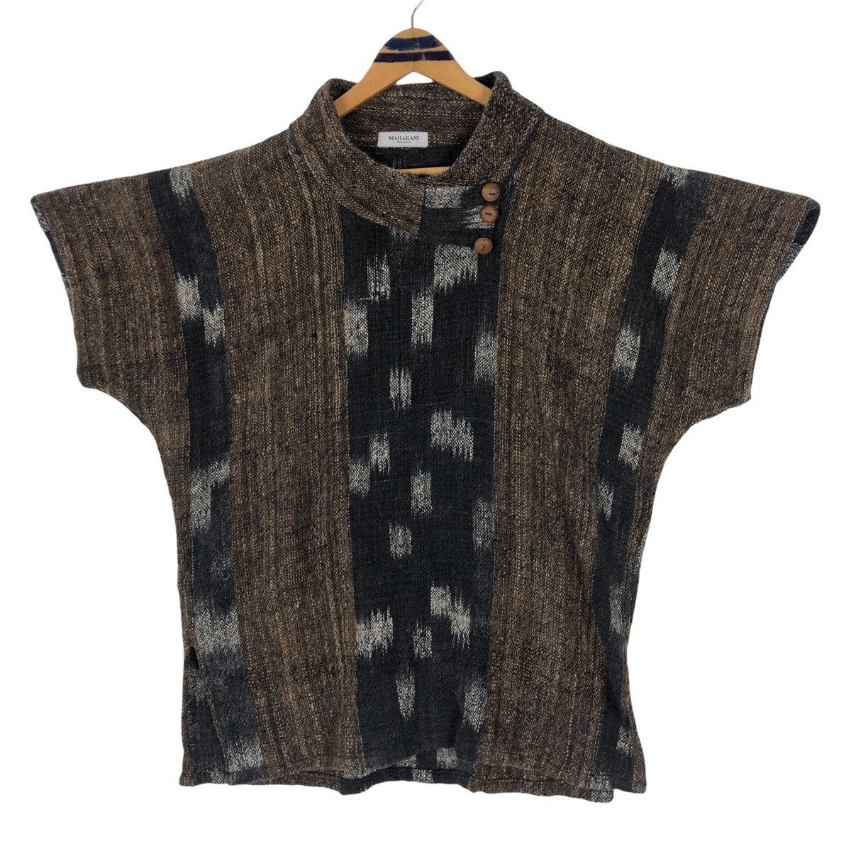 Native Maharani Boutique Tweed Tunic Top Shirt Size US XL / EU 56 / 4 - 4 Thumbnail